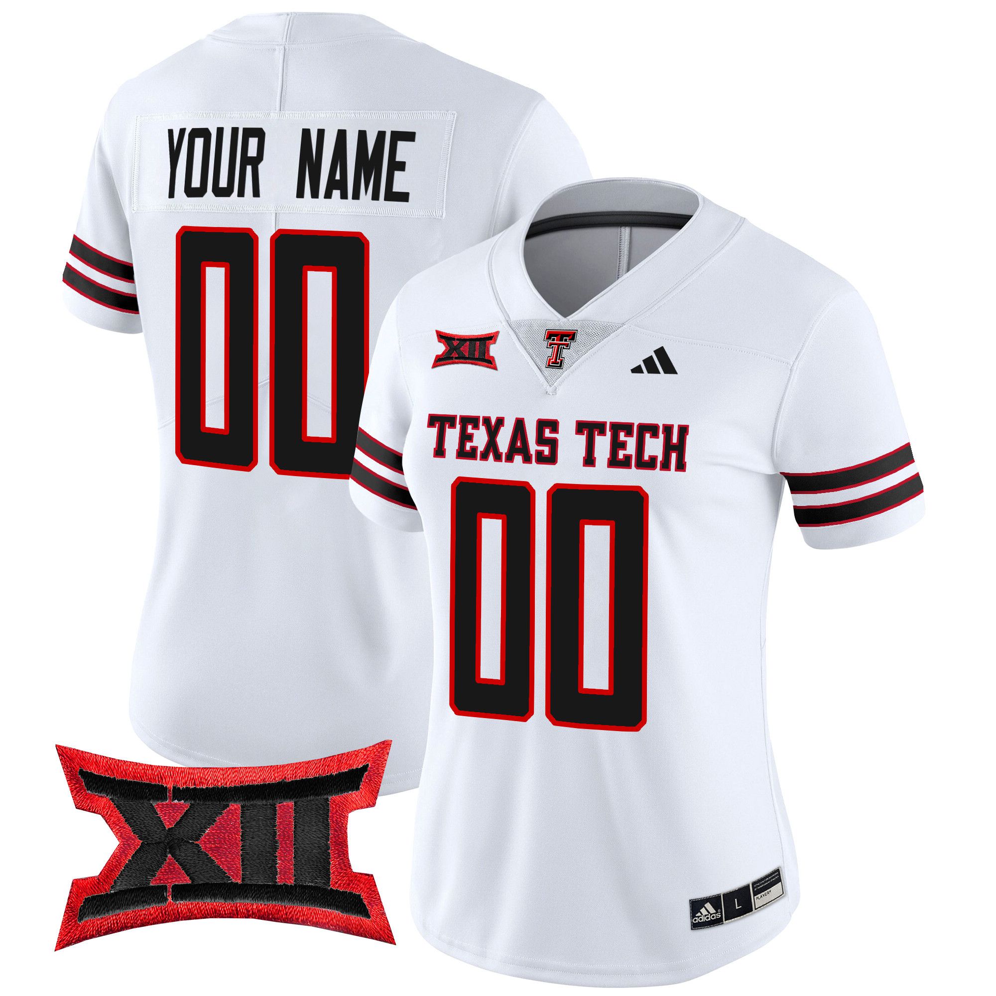 Women Texas Tech Red Raiders White 2024 Vapor Limited Custom NCAA Jersey->customized ncaa jersey->Custom Jersey